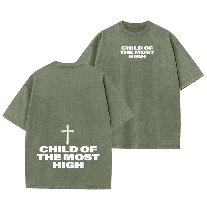 Christianartworkshop Kind des Höchsten Kreuzes Fettdruck Unisex-T-Shirt (vorgewaschen) - Armeegrün - 5XL - image 16