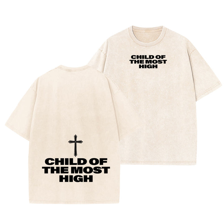Christianartworkshop Kind des Höchsten Kreuzes Fettdruck Unisex-T-Shirt (vorgewaschen) - Beige - 5XL - image 22