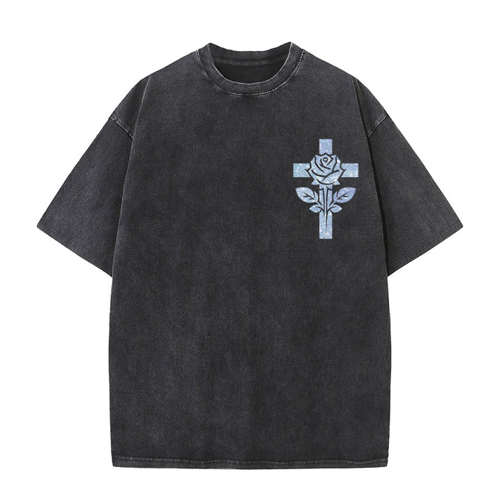 Christianartworkshop Jesus Is My Stylist Römer 13:14 Glitzerbuchstabe Rosenkreuz Unisex-T-Shirt (vorgewaschen) - image 22
