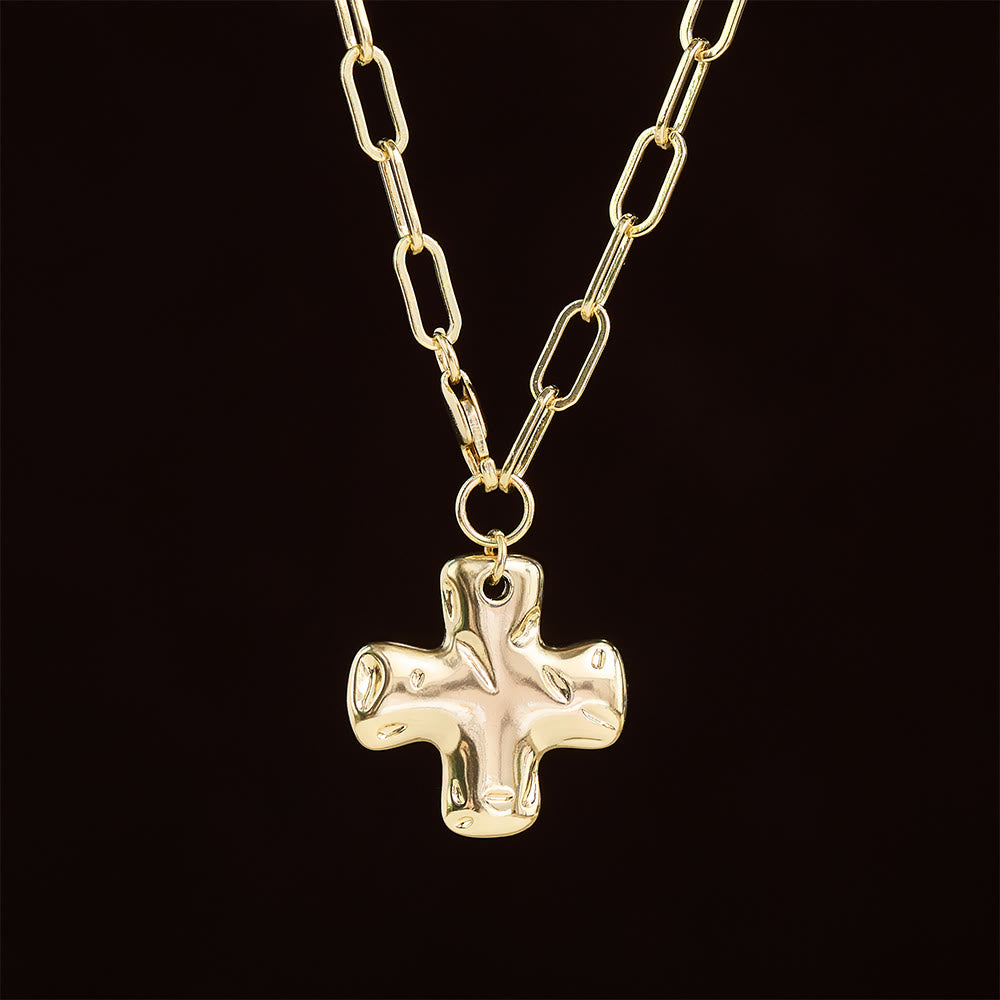 Minimalistische Kreuz-Halskette mit Büroklammer-Gliederkette von Christianartworkshop : Ein Symbol für modernen Glauben und Stil - image 5