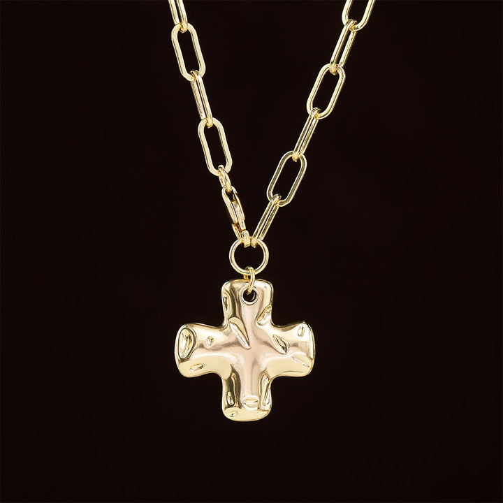 Minimalistische Kreuz-Halskette mit Büroklammer-Gliederkette von Christianartworkshop : Ein Symbol für modernen Glauben und Stil - image 5