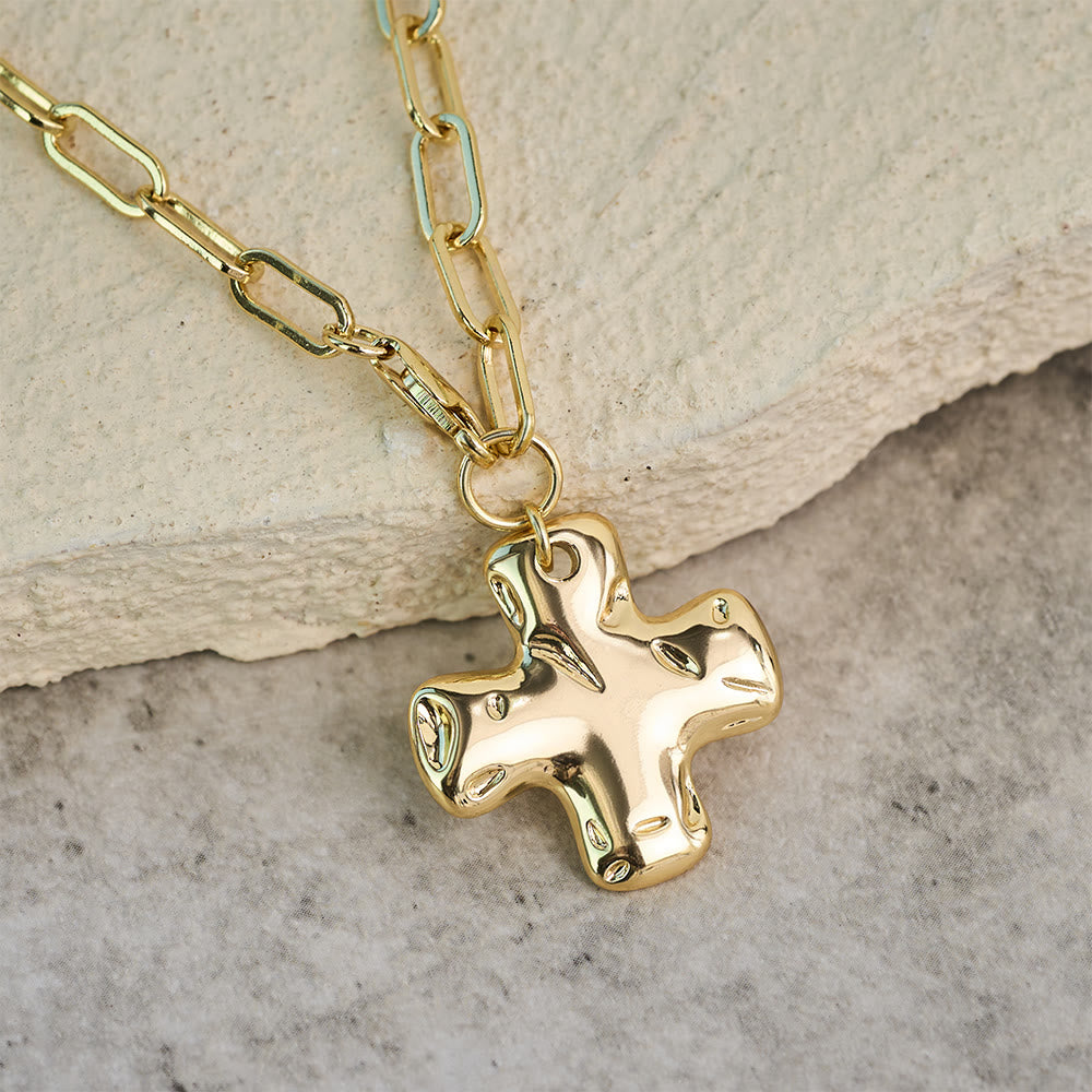 Minimalistische Kreuz-Halskette mit Büroklammer-Gliederkette von Christianartworkshop : Ein Symbol für modernen Glauben und Stil - image 3