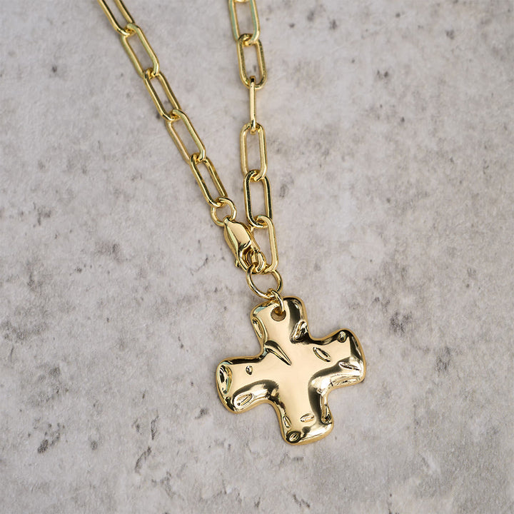 Minimalistische Kreuz-Halskette mit Büroklammer-Gliederkette von Christianartworkshop : Ein Symbol für modernen Glauben und Stil - image 4