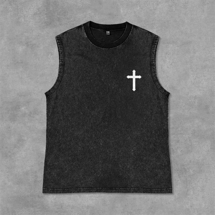 Christianartworkshop Nicht durch meine Kraft, sondern durch seinen Glauben Statement Unisex-Tanktop - image 27