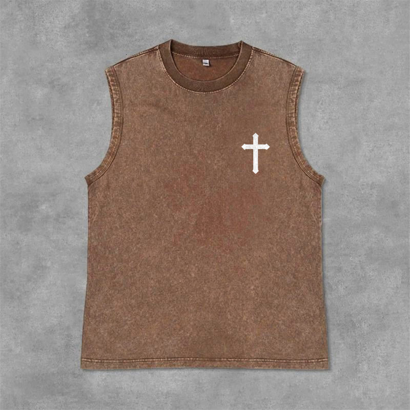 Christianartworkshop Nicht durch meine Kraft, sondern durch seinen Glauben Statement Unisex-Tanktop - image 6