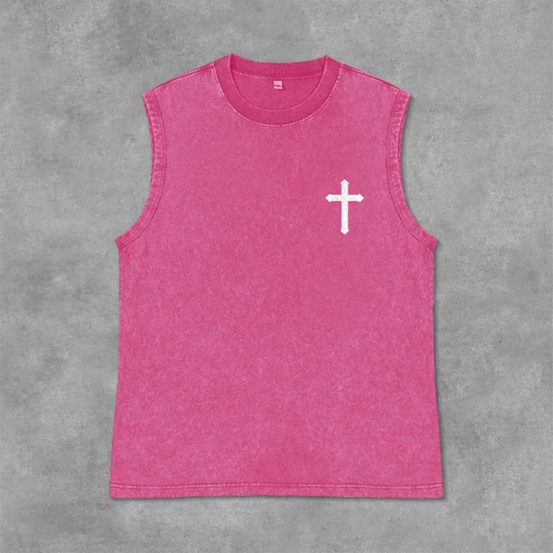 Christianartworkshop Nicht durch meine Kraft, sondern durch seinen Glauben Statement Unisex-Tanktop - image 34
