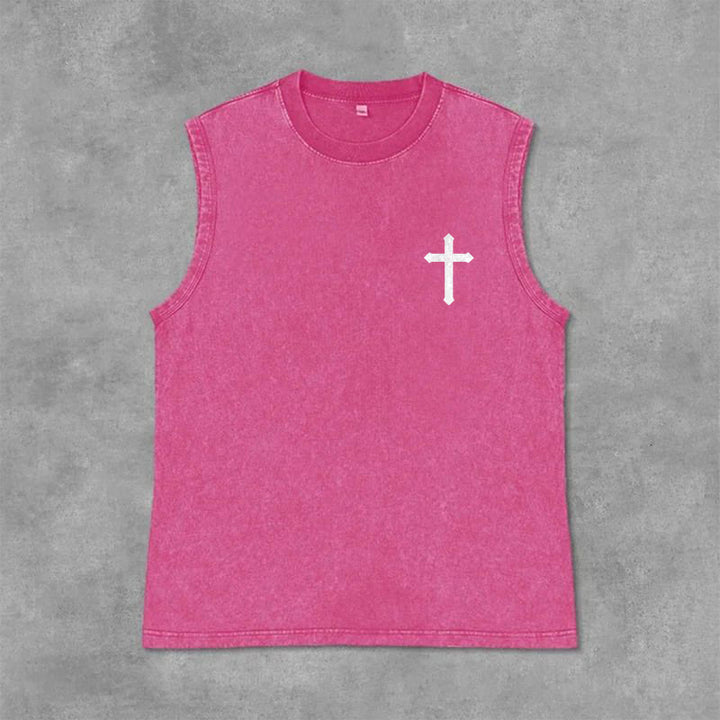 Christianartworkshop Nicht durch meine Kraft, sondern durch seinen Glauben Statement Unisex-Tanktop - image 34