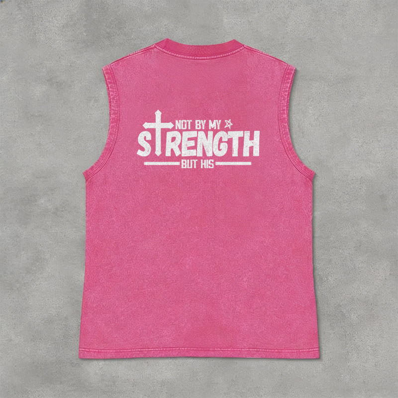 Christianartworkshop Nicht durch meine Kraft, sondern durch seinen Glauben Statement Unisex-Tanktop - image 33