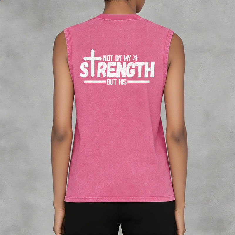 Christianartworkshop Nicht durch meine Kraft, sondern durch seinen Glauben Statement Unisex-Tanktop - image 31