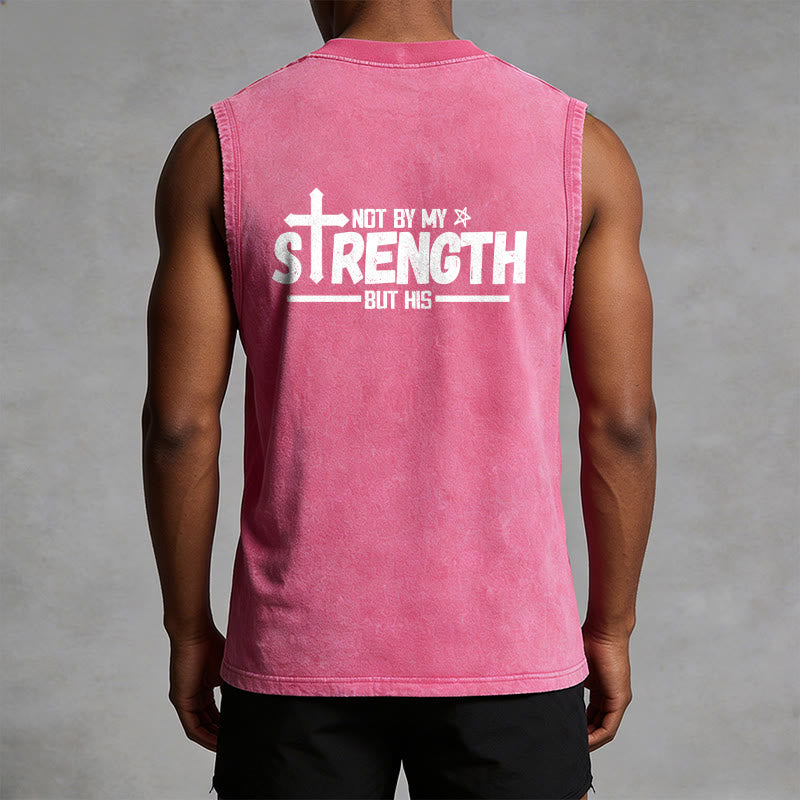 Christianartworkshop Nicht durch meine Kraft, sondern durch seinen Glauben Statement Unisex-Tanktop - image 29