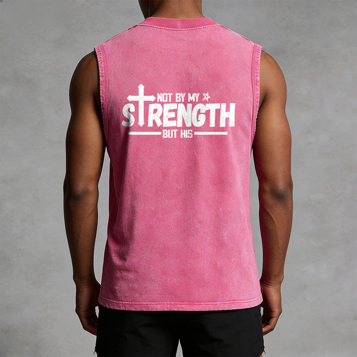 Christianartworkshop Nicht durch meine Kraft, sondern durch seinen Glauben Statement Unisex-Tanktop - image 29