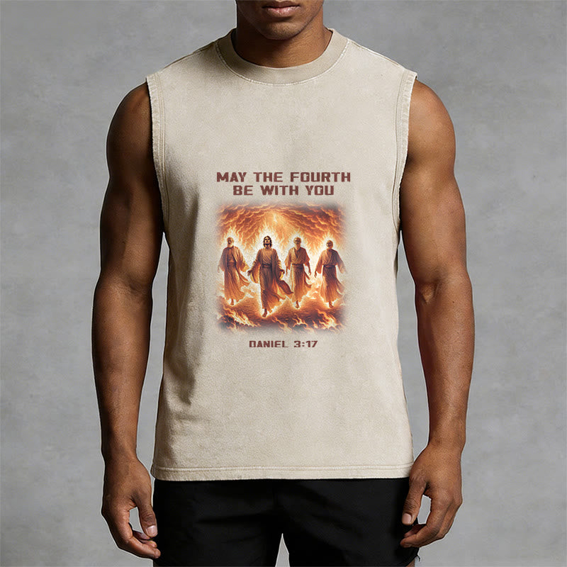 Christianartworkshop Möge der vierte Mai mit dir sein Daniel 3:17 Unisex-Tanktop - image 4