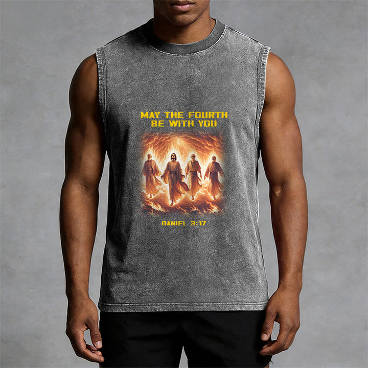 Christianartworkshop Möge der vierte Mai mit dir sein Daniel 3:17 Unisex-Tanktop - image 10