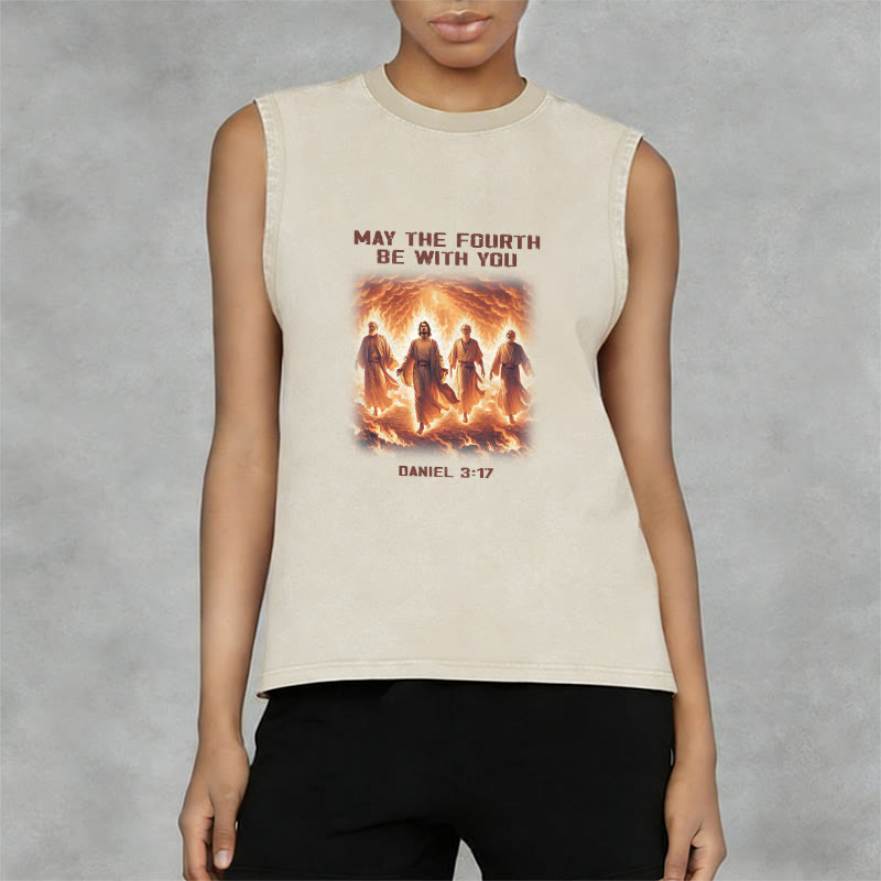 Christianartworkshop Möge der vierte Mai mit dir sein Daniel 3:17 Unisex-Tanktop - image 5
