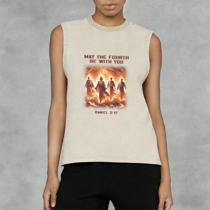 Christianartworkshop Möge der vierte Mai mit dir sein Daniel 3:17 Unisex-Tanktop - image 5