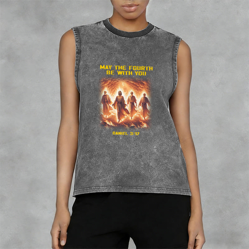 Christianartworkshop Möge der vierte Mai mit dir sein Daniel 3:17 Unisex-Tanktop - image 11