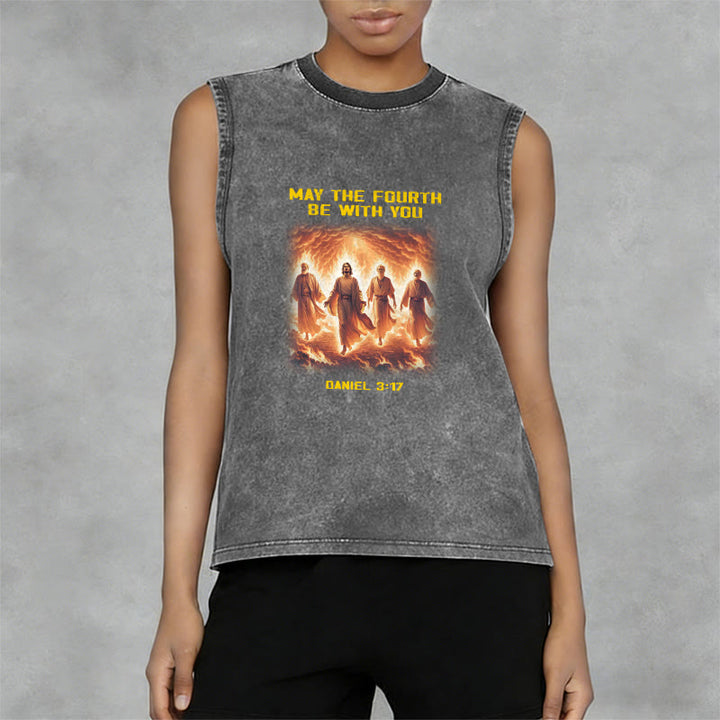 Christianartworkshop Möge der vierte Mai mit dir sein Daniel 3:17 Unisex-Tanktop - image 11