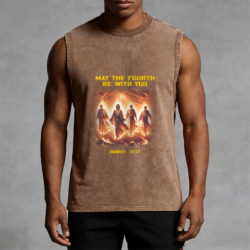 Christianartworkshop Möge der vierte Mai mit dir sein Daniel 3:17 Unisex-Tanktop - image 7