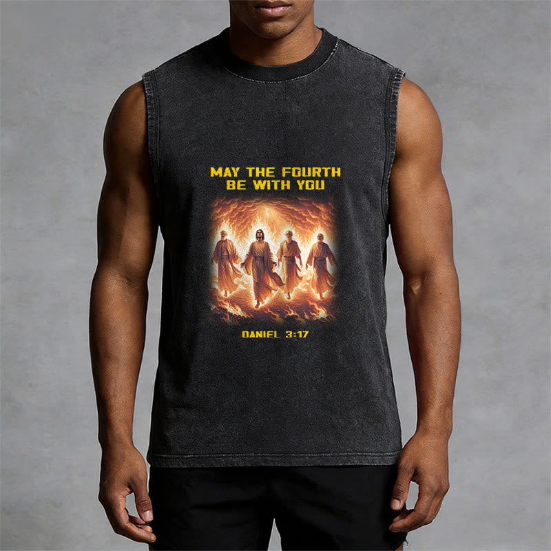 Christianartworkshop Möge der vierte Mai mit dir sein Daniel 3:17 Unisex-Tanktop - image 1