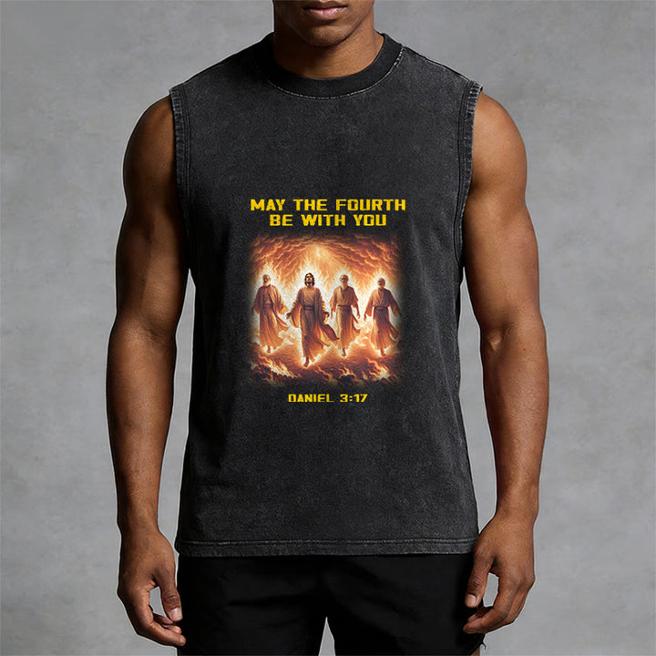 Christianartworkshop Möge der vierte Mai mit dir sein Daniel 3:17 Unisex-Tanktop - image 1