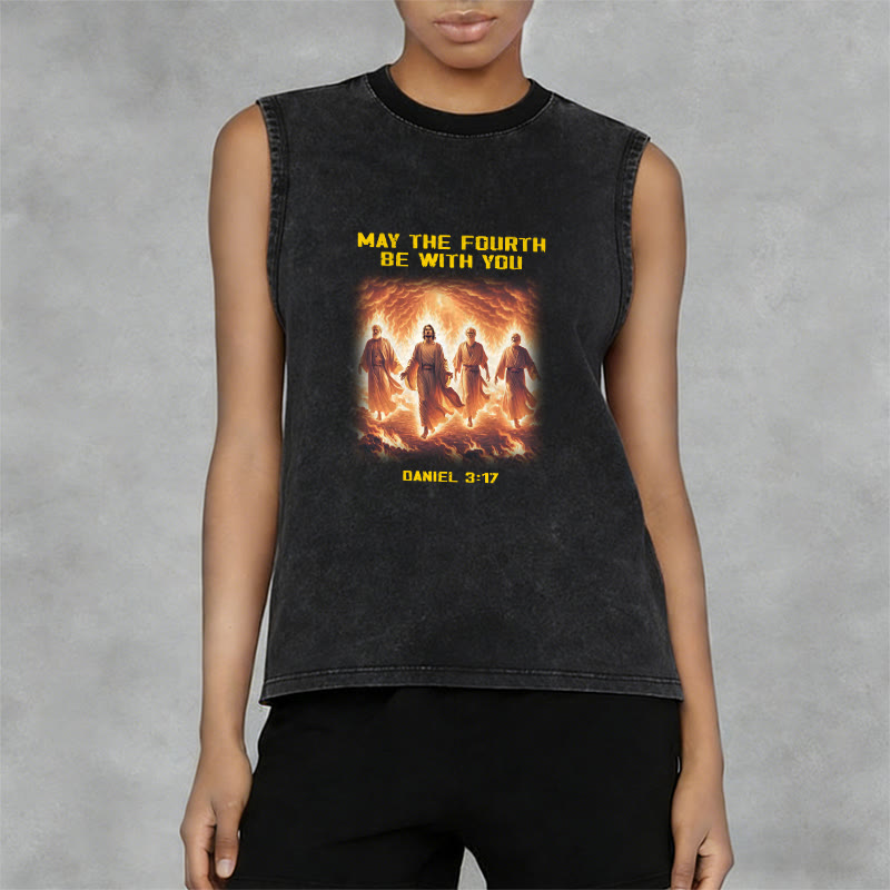 Christianartworkshop Möge der vierte Mai mit dir sein Daniel 3:17 Unisex-Tanktop - image 2