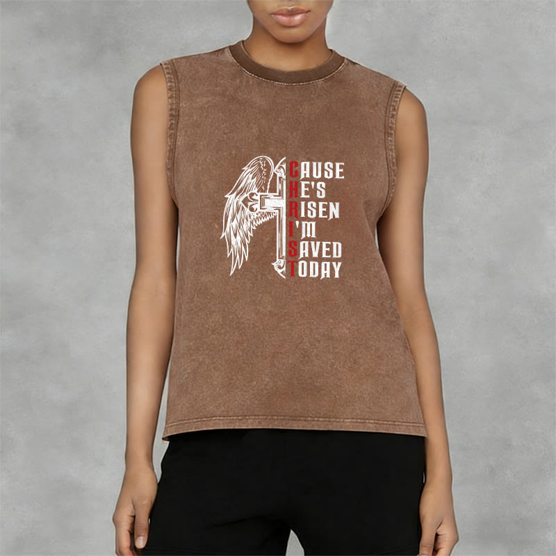 Christianartworkshop Oster-Spezial Kreuzflügel Er ist auferstanden Unisex-Tanktop - image 11