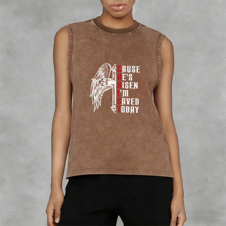 Christianartworkshop Oster-Spezial Kreuzflügel Er ist auferstanden Unisex-Tanktop - image 11