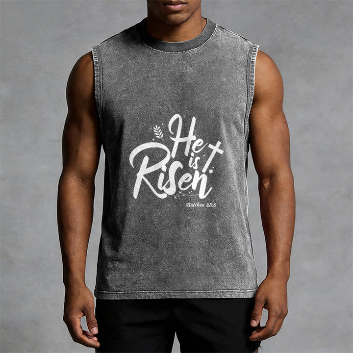 Christianartworkshop Er ist auferstanden Matthäus 28:6 Unisex-Tanktop - image 13