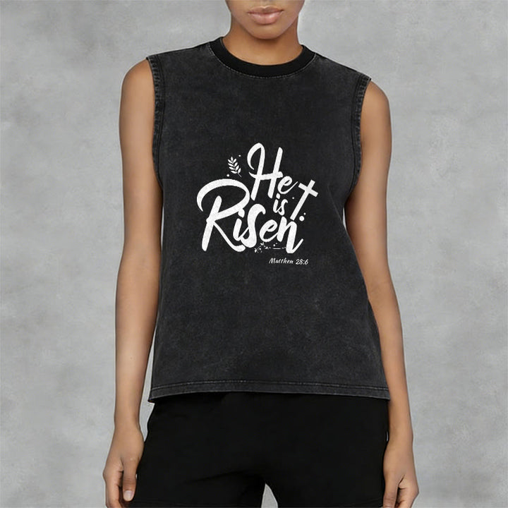 Christianartworkshop Er ist auferstanden Matthäus 28:6 Unisex-Tanktop - image 5