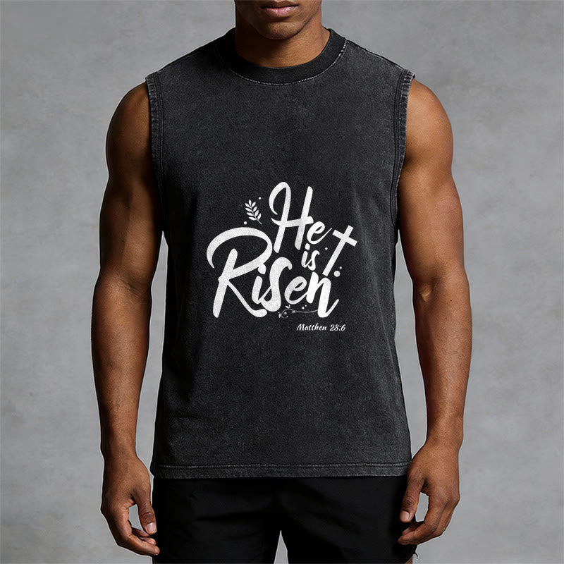 Christianartworkshop Er ist auferstanden Matthäus 28:6 Unisex-Tanktop - image 4
