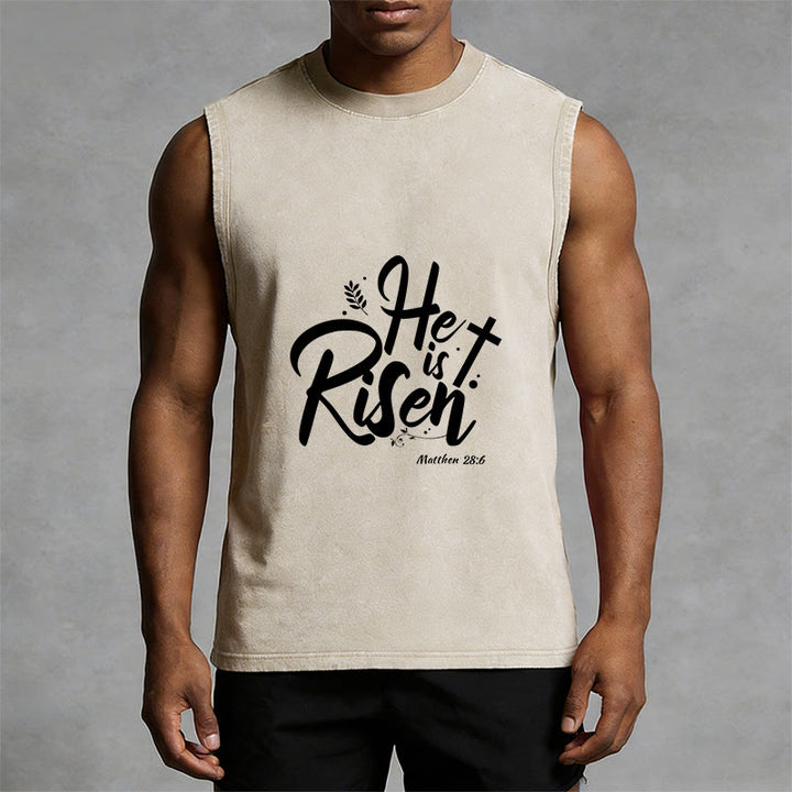 Christianartworkshop Er ist auferstanden Matthäus 28:6 Unisex-Tanktop - image 7