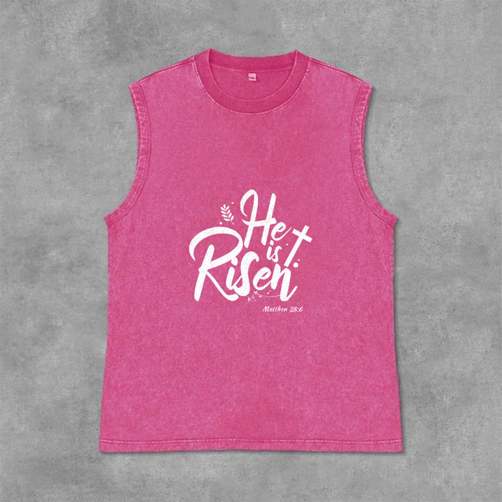 Christianartworkshop Er ist auferstanden Matthäus 28:6 Unisex-Tanktop - Rosa - 2XL - image 9