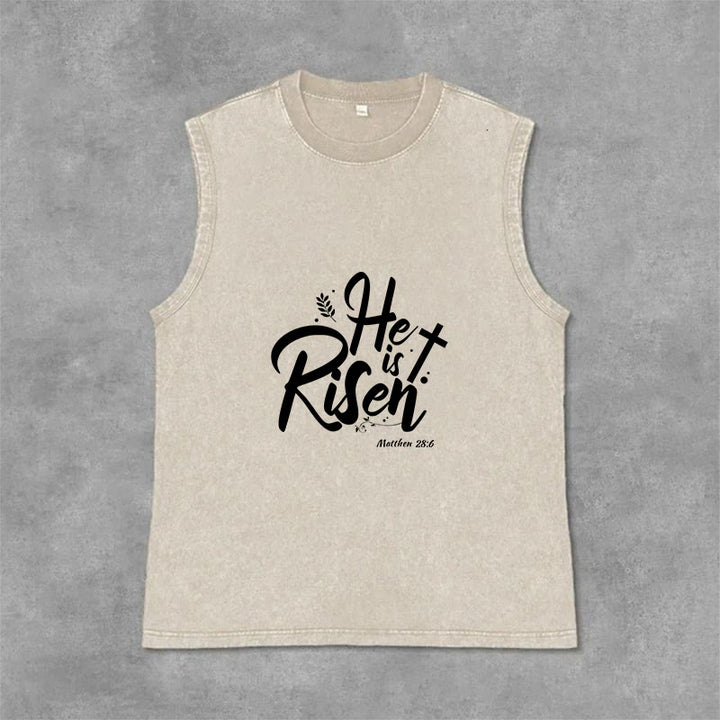 Christianartworkshop Er ist auferstanden Matthäus 28:6 Unisex-Tanktop - Beige - 2XL - image 6