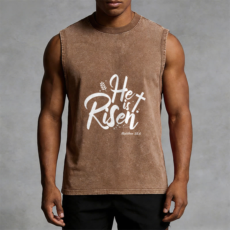 Christianartworkshop Er ist auferstanden (Matthäus 28,6) Unisex-Tanktop - image 1