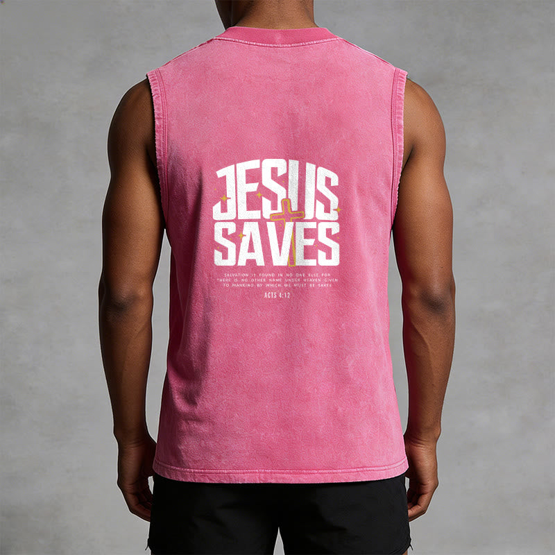 Christianartworkshop Glaubensvolles „Jesus rettet“ Unisex-Tanktop - image 1