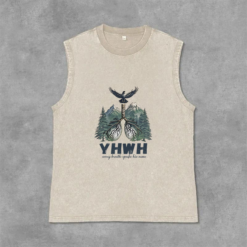 Christianartworkshop YHWH Atem des Lebens Glaubensbekenntnis Unisex-Tanktop - Beige - 2XL - image 0