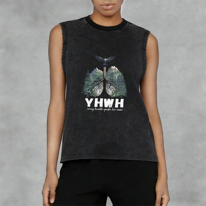 Christianartworkshop YHWH Atem des Lebens Glaubensbekenntnis Unisex-Tanktop - image 5