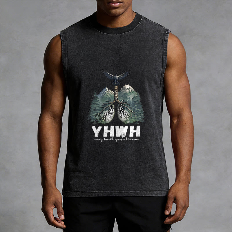 Christianartworkshop YHWH Atem des Lebens Glaubensbekenntnis Unisex-Tanktop - image 4