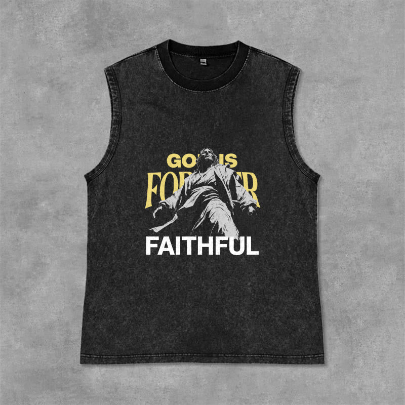 Christianartworkshop Gott ist für immer treu Unisex-Tanktop - Schwarz - 2XL - image 6