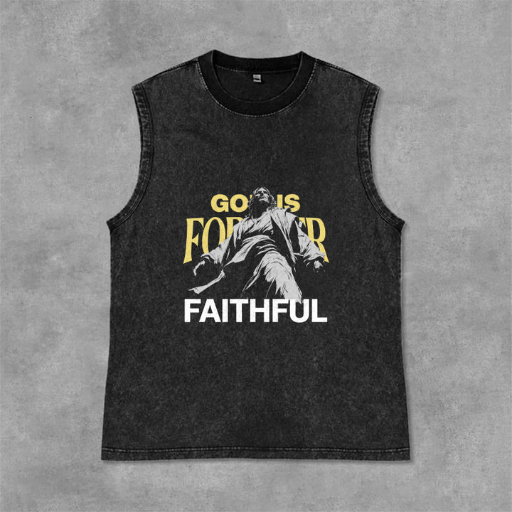 Christianartworkshop Gott ist für immer treu Unisex-Tanktop - Schwarz - 2XL - image 6