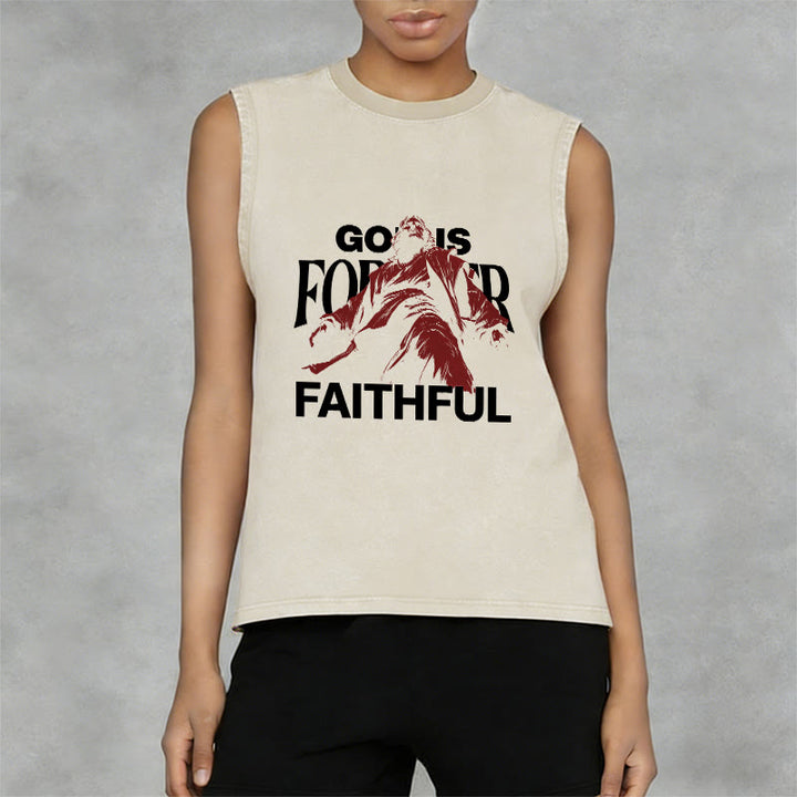 Christianartworkshop Gott ist für immer treu – Unisex-Tanktop (gewaschen) - image 14