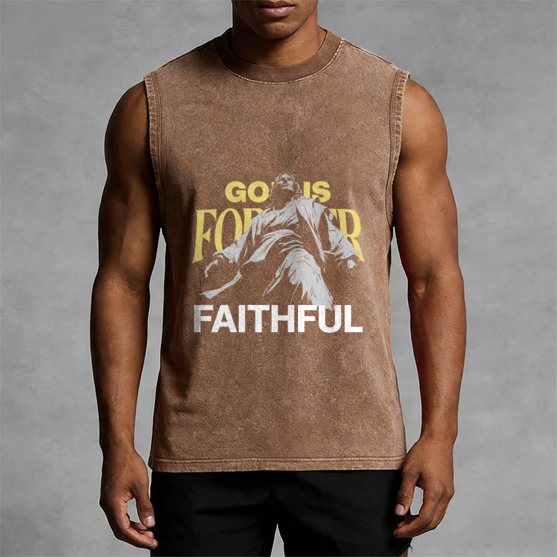 Christianartworkshop Gott ist für immer treu Unisex-Tanktop - image 1