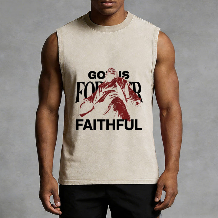 Christianartworkshop Gott ist für immer treu Unisex-Tanktop - image 13