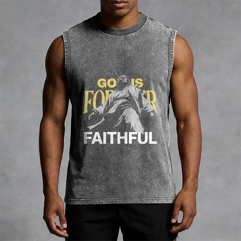 Christianartworkshop Gott ist für immer treu Unisex-Tanktop - image 4