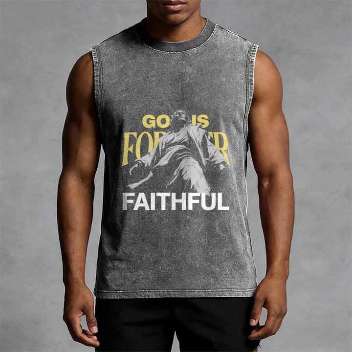 Christianartworkshop Gott ist für immer treu Unisex-Tanktop - image 4