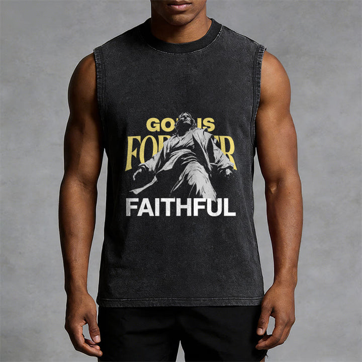 Christianartworkshop Gott ist für immer treu Unisex-Tanktop - image 7