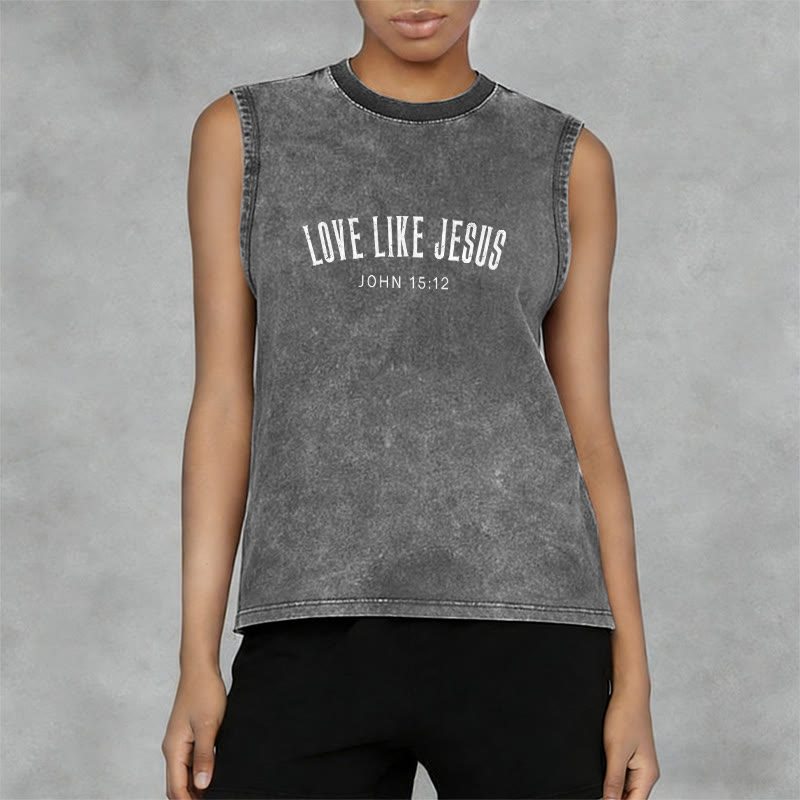 Christianartworkshop Liebe wie Jesus (Johannes 15,12) – Unisex-Tanktop (vorgewaschen) - image 2