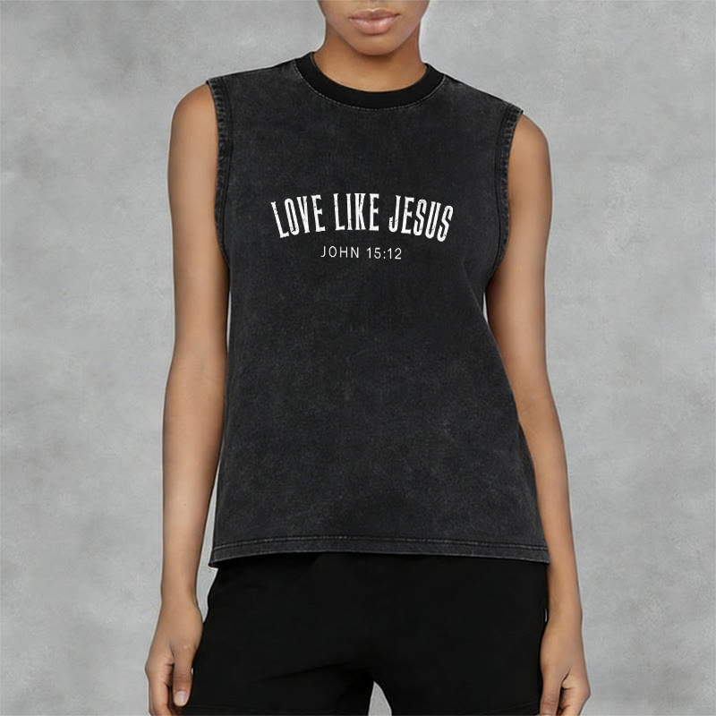 Christianartworkshop „Liebe wie Jesus“ Johannes 15,12 Unisex-Tanktop (vorgewaschen) - image 8