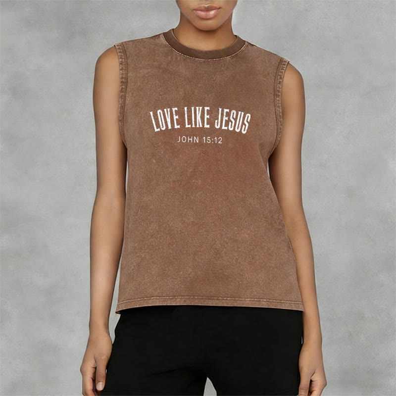 Christianartworkshop „Liebe wie Jesus“ Johannes 15,12 Unisex-Tanktop (vorgewaschen) - image 14