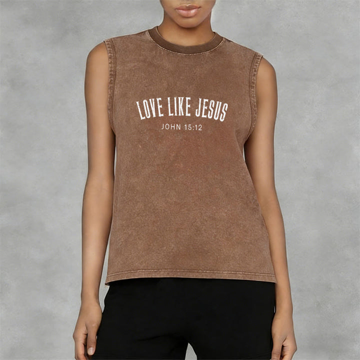 Christianartworkshop „Liebe wie Jesus“ Johannes 15,12 Unisex-Tanktop (vorgewaschen) - image 14